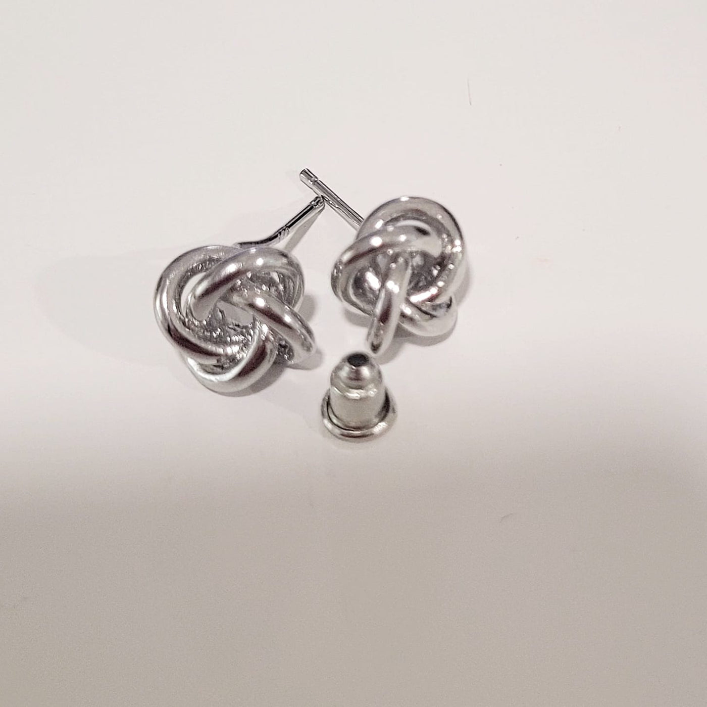 עגילי כסף קשר האהבה Awaji Knot L
