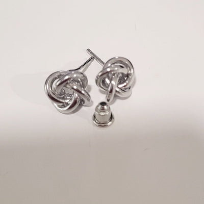 עגילי כסף קשר האהבה Awaji Knot L